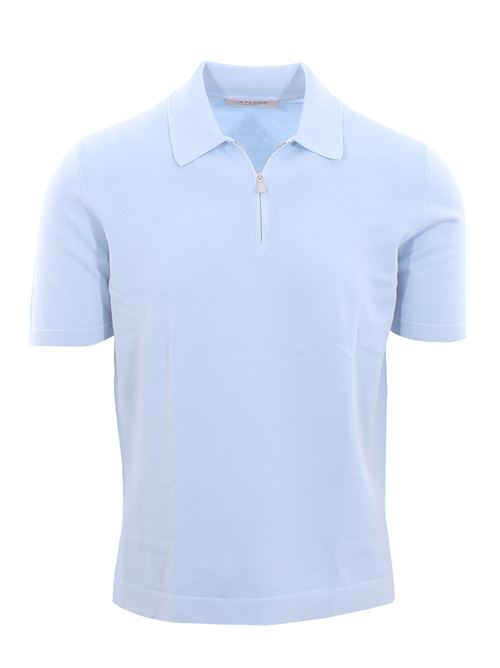 cotton polo with zip LA FILERIA | 5813718120513